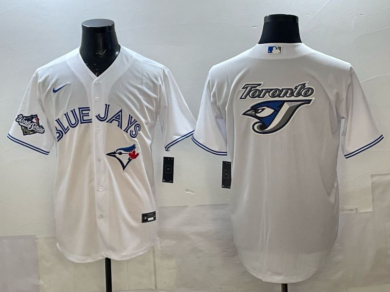 Men 2025 Toronto Blue Jays Blank White Game Nike MLB Jersey style 07->toronto blue jays->MLB Jersey